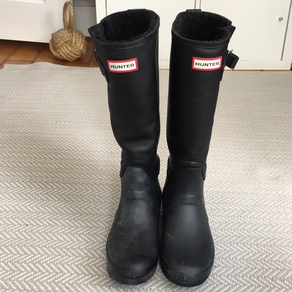 lined hunter boots